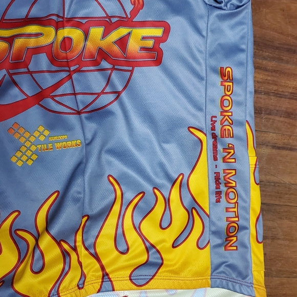 LOUIS GARNEAU ADULTCSPOKE N' MOTION CYCLING GRAY JERSEY SIZE L MADE IN CANADA - Picture 3 of 4